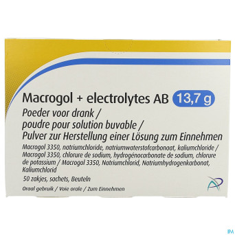 Macrogol+electrolytes ab 13,7g pdr sol    sach 50