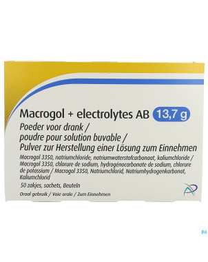 Macrogol+electrolytes ab 13,7g pdr sol    sach 50