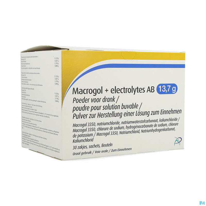 Macrogol+electrolytes ab 13,7g pdr sol    sach 30