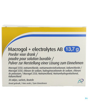 Macrogol+electrolytes ab 13,7g pdr sol    sach 30