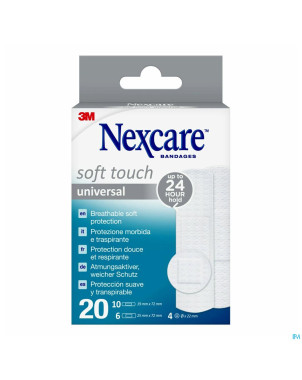 Nexcare 3m soft touch universal assort. strips 20