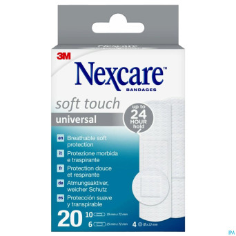 Nexcare 3m soft touch universal assort. strips 20