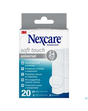 Nexcare 3m soft touch universal assort. strips 20