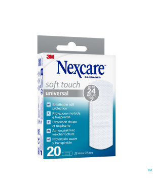 Nexcare 3m soft touch universal 25mmx72mm strips20