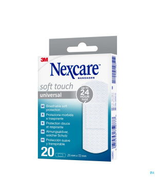 Nexcare 3m soft touch universal 25mmx72mm strips20