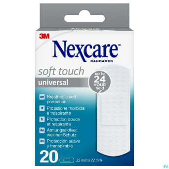 Nexcare 3m soft touch universal 25mmx72mm strips20