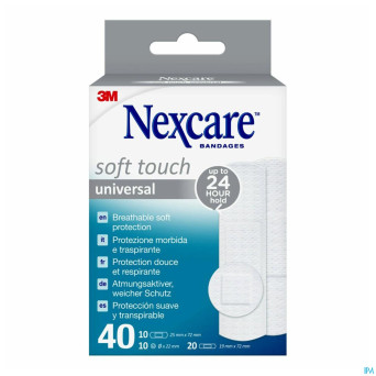 Nexcare 3m soft touch universal assort.  strips 40