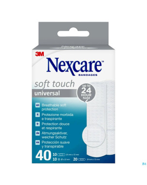 Nexcare 3m soft touch universal assort.  strips 40