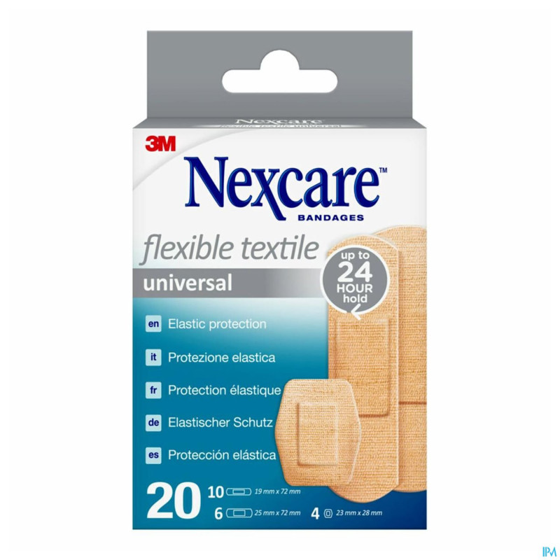 Nexcare 3m flexible textile universal    strips 20