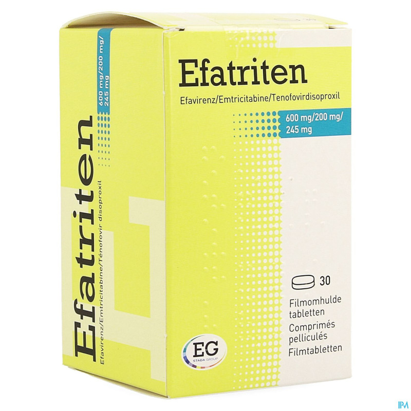 Efatriten 600mg/200mg/245mg comp pell  30