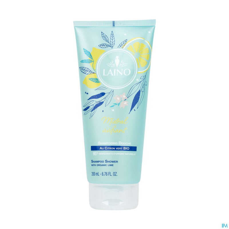 Laino sh douche mistral vivif.citron vert bio200ml
