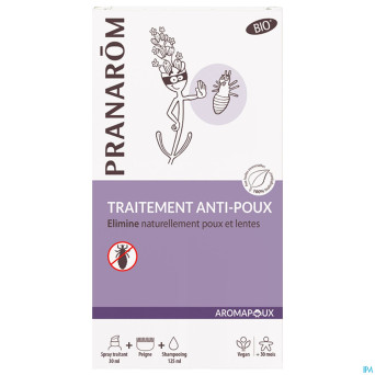 Aromapoux bio spray a/poux 30ml +sh 125ml +peigne