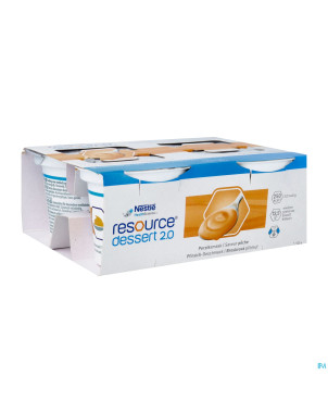 Resource dessert 2.0 peche   4x125g