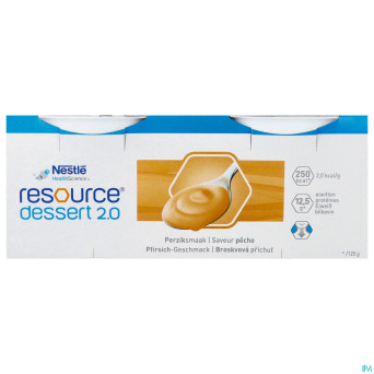 Resource dessert 2.0 peche   4x125g