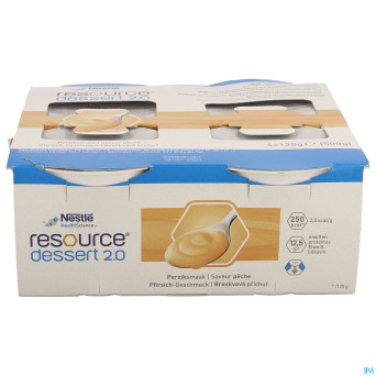 Resource dessert 2.0 peche   4x125g
