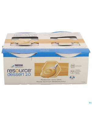 Resource dessert 2.0 peche   4x125g