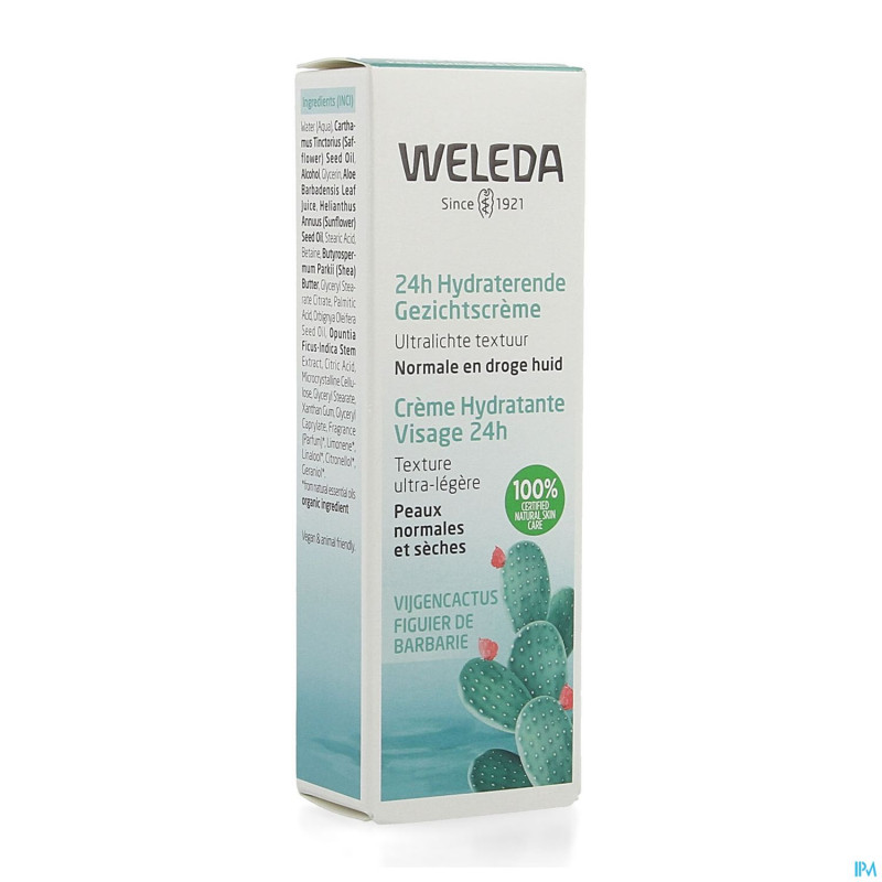 Weleda creme hydra visage 24h figuier barb.   30ml