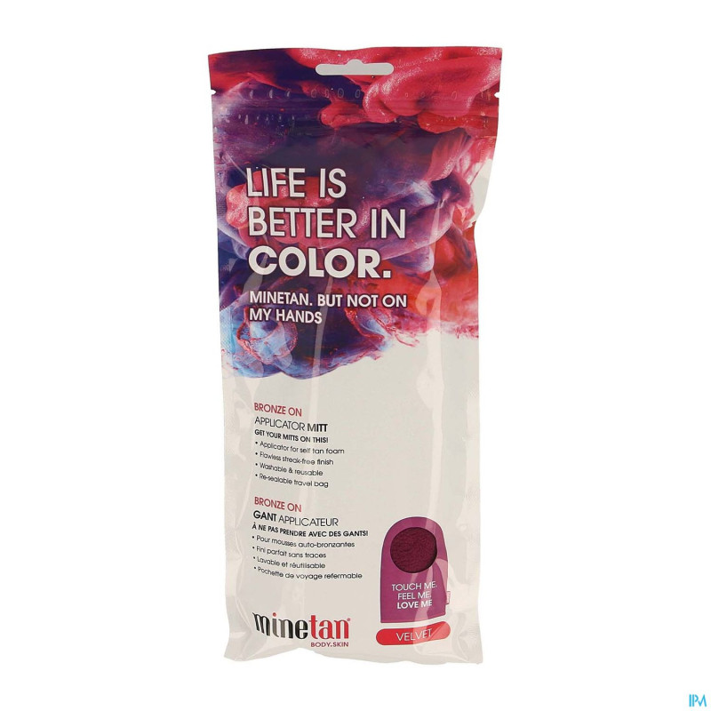 Minetan bronze on applicator mitt 1