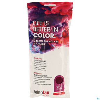 Minetan bronze on applicator mitt 1