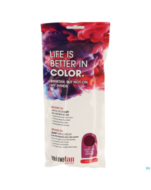 Minetan bronze on applicator mitt 1