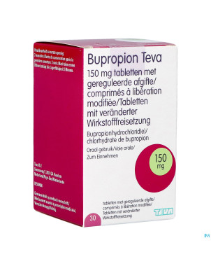 Bupropion teva 150mg liber.modifiee comp  30