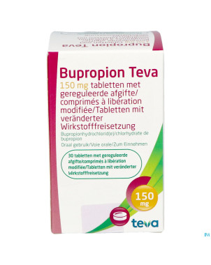 Bupropion teva 150mg liber.modifiee comp  30