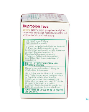 Bupropion teva 150mg liber.modifiee comp  30