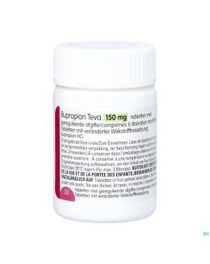 Bupropion teva 150mg liber.modifiee comp  30
