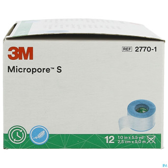 Micropore s 3m sparadrap    2,5x500cm 12