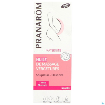 Pranarom huile massage vergetures 100ml