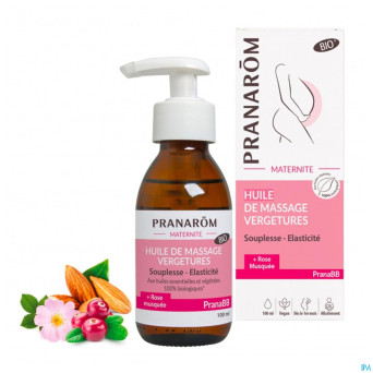 Pranarom huile massage vergetures 100ml
