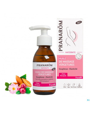 Pranarom huile massage vergetures 100ml