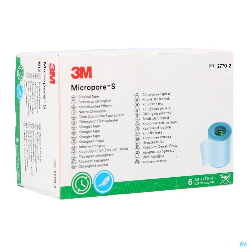 Micropore s 3m sparadrap 5 x500cm