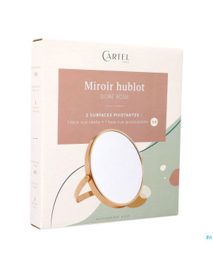 Cartel miroir hublot or rose x8 asie    15cm