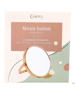 Cartel miroir hublot or rose x8 asie    15cm