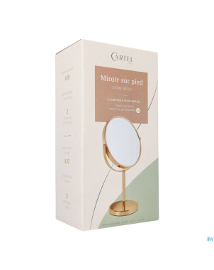 Cartel miroir pied or rose x10 asie    17cm