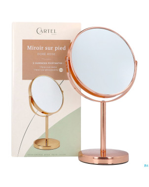 Cartel miroir pied or rose x10 asie    17cm