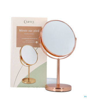 Cartel miroir pied or rose x10 asie    17cm