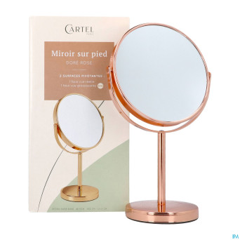 Cartel miroir pied or rose x10 asie    17cm