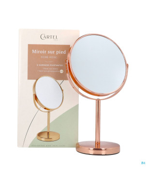 Cartel miroir pied or rose x10 asie    17cm