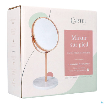 Cartel miroir pied rose marbre x7 asie    17cm