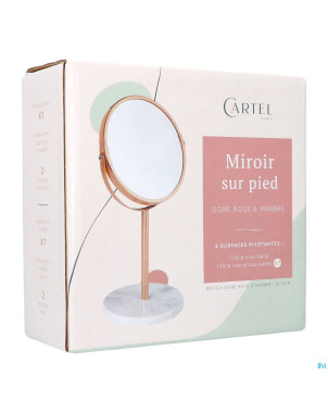 Cartel miroir pied rose marbre x7 asie    17cm