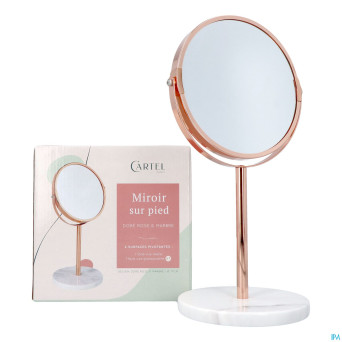 Cartel miroir pied rose marbre x7 asie    17cm