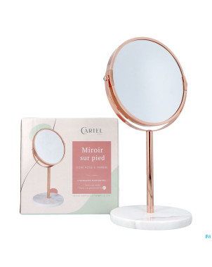 Cartel miroir pied rose marbre x7 asie    17cm