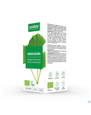 Purasana vegan ginkgo biloba v-caps 70   be-bio-02