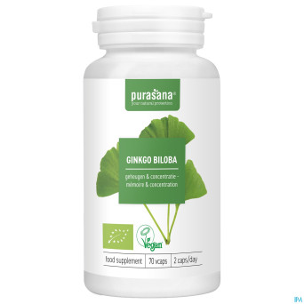 Purasana vegan ginkgo biloba v-caps 70   be-bio-02