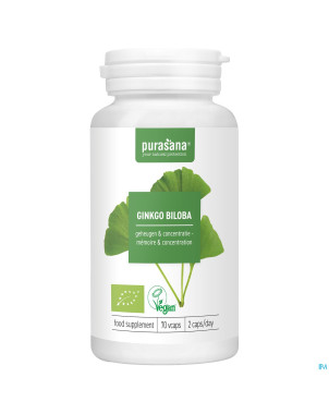 Purasana vegan ginkgo biloba v-caps 70   be-bio-02