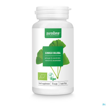 Purasana vegan ginkgo biloba v-caps 70   be-bio-02