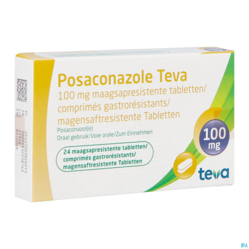 Posaconazole teva gastro resist. comp 24 x 100mg