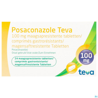 Posaconazole teva gastro resist. comp 24 x 100mg